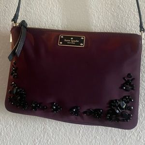 Bejeweled Maroon Kate Spade Crossbody - Excellent Condition
